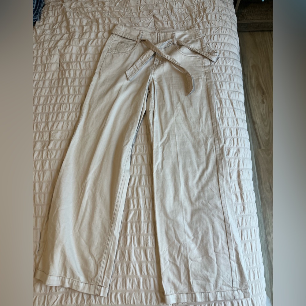 Oat New York Cream Wide-Leg Trousers